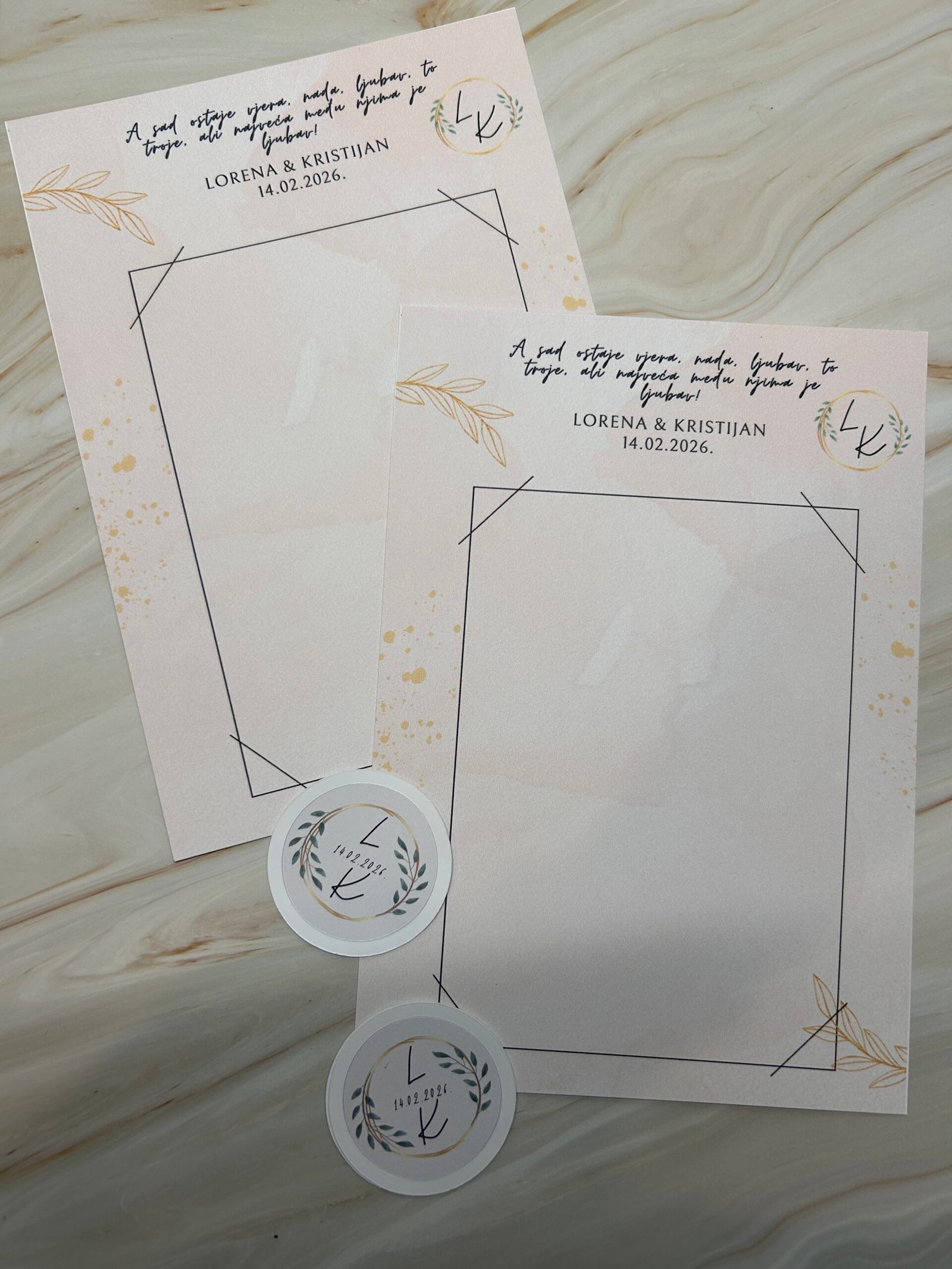 Personalizirane zahvalnice za fotografije