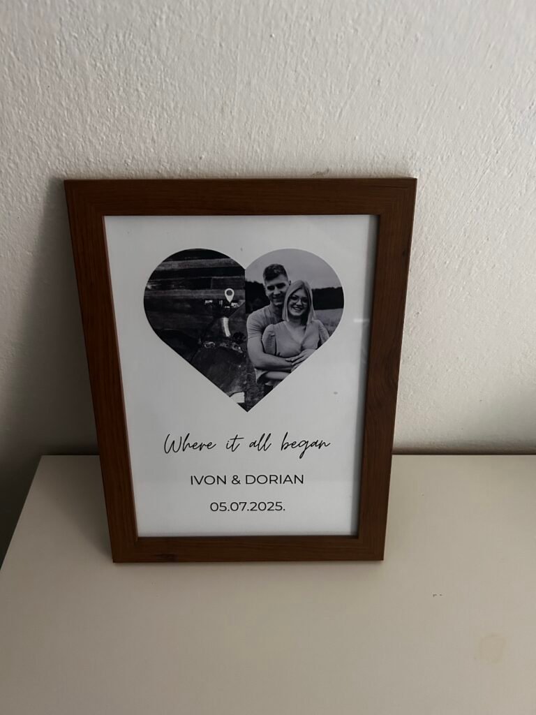 Personalizirani A4 okvir s printom za poklon i posebne prigode